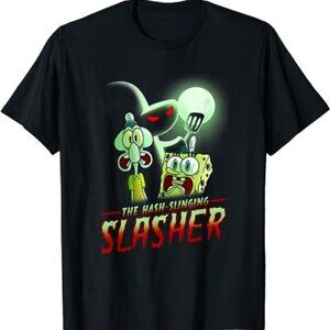 SpongeBob Hash Slinging Slasher Meme Funny Cartoon Fan Gift Graphic T-Shirt 79